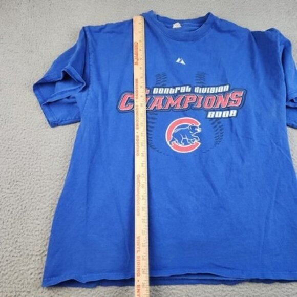 Chicago Cubs Shirt Mens Large MLB Baseball Champions 2008 Central Division Tee - Picture 3 of 7
